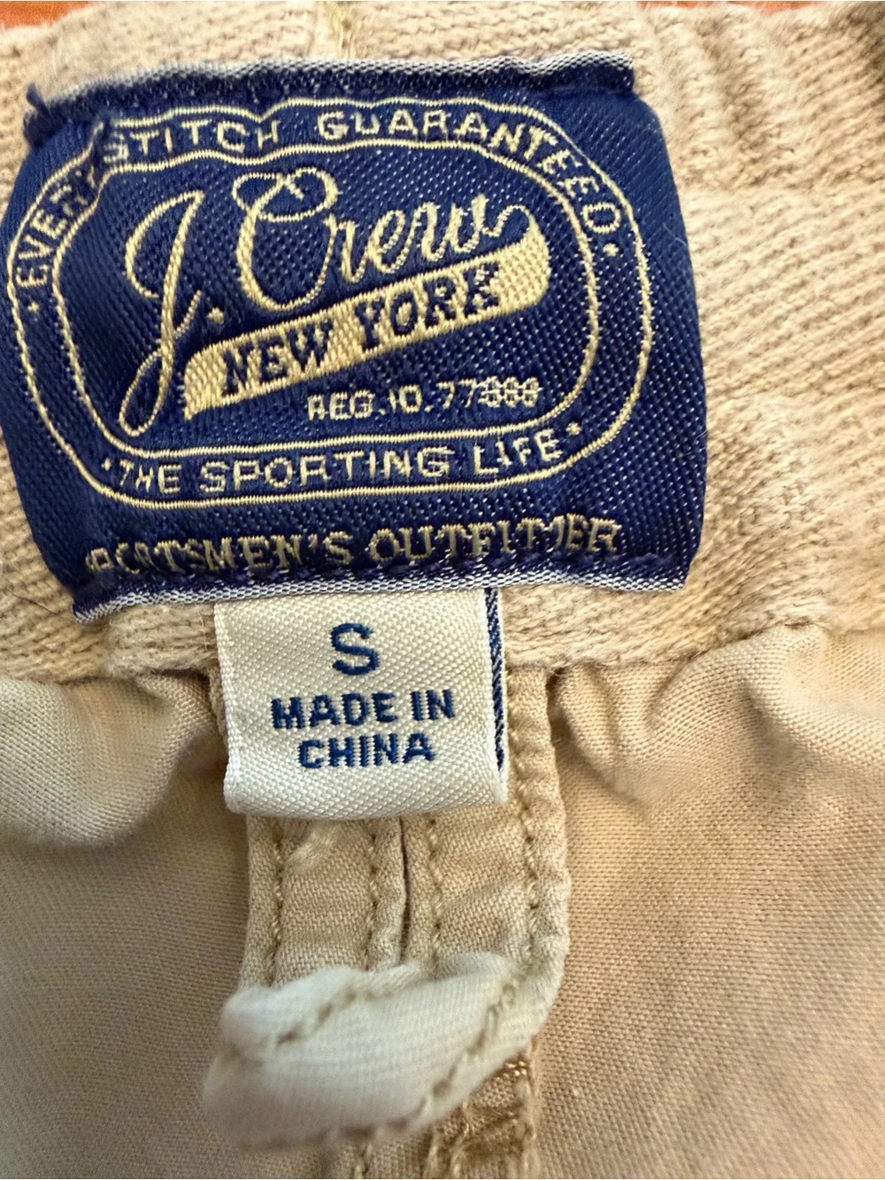 Vintage J.Crew “Sporting Life” Drawstring Shorts in tan color Size Small